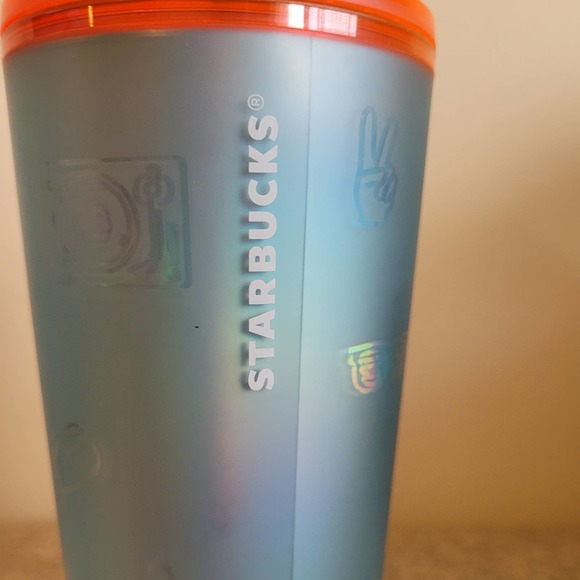 Starbucks 2022 Back to School soft touch icon emoji blue venti tumbler cup - Picture 3 of 3